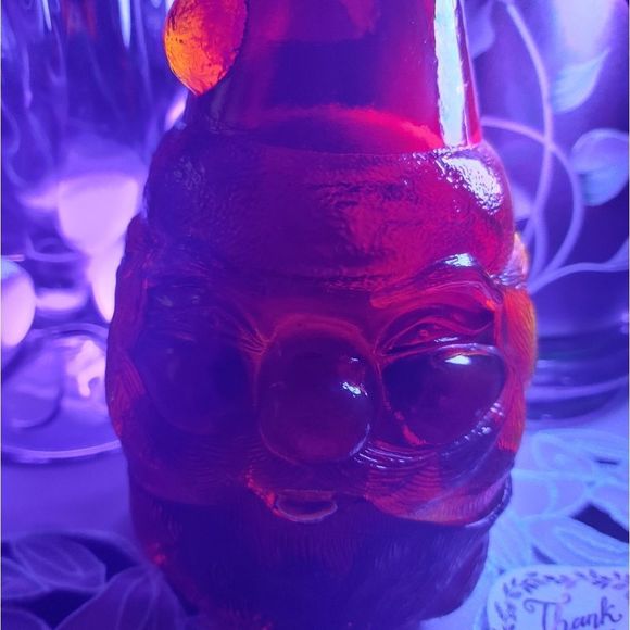 Fenton vintage glass Santa amberina fairy light candle holder GLOWS - Picture 6 of 6